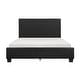 preview thumbnail 1 of 4, Contemporary Design 1pc Queen Bed Black Faux Leather Upholstered Stylish Bedroom Furniture Black