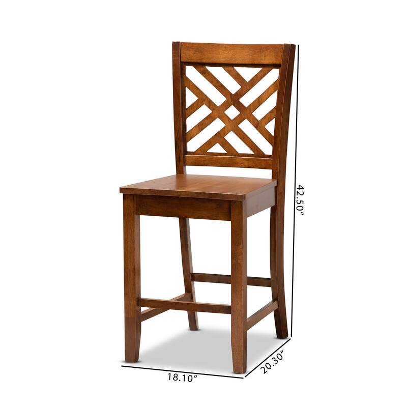 Caron Modern and Contemporary Transitional 2-Piece Counter Stool Set