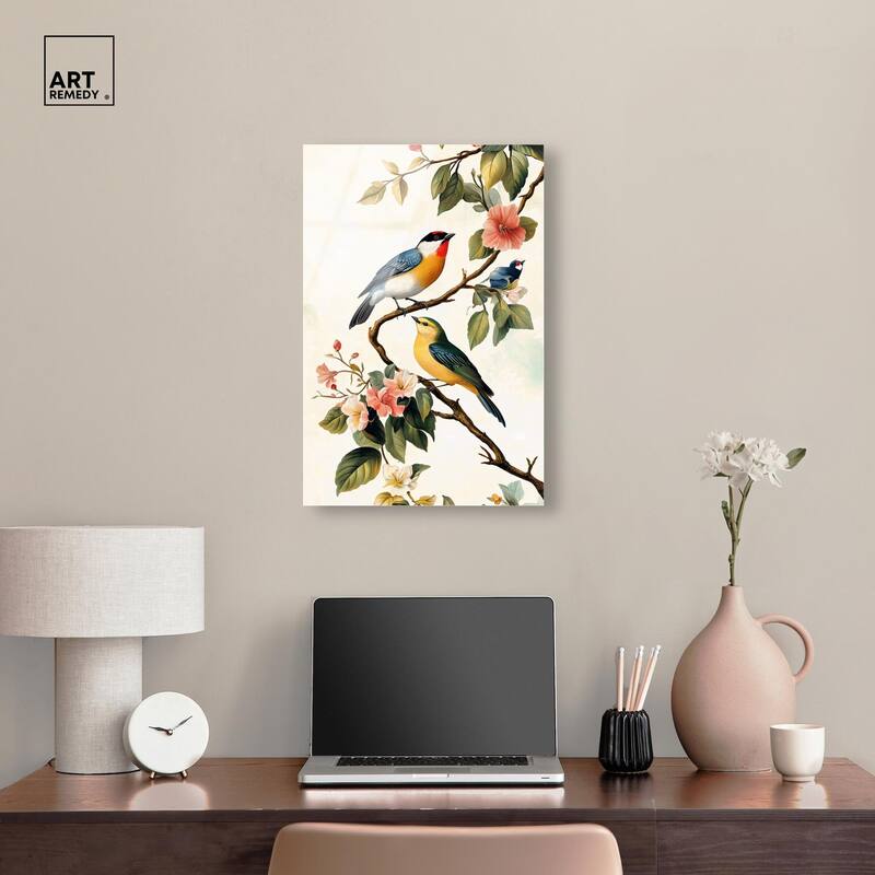 Colorful Perch Acrylic by Art Remedy, Ready to Hang
