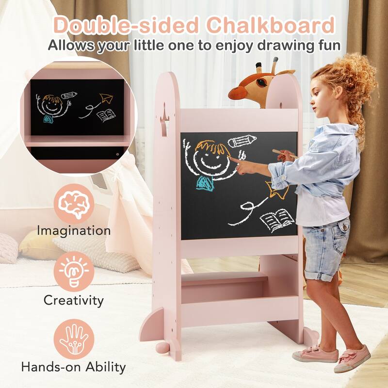 Gymax Multi-purpose Kids Kitchen Tower Children Standing Tower Kids
