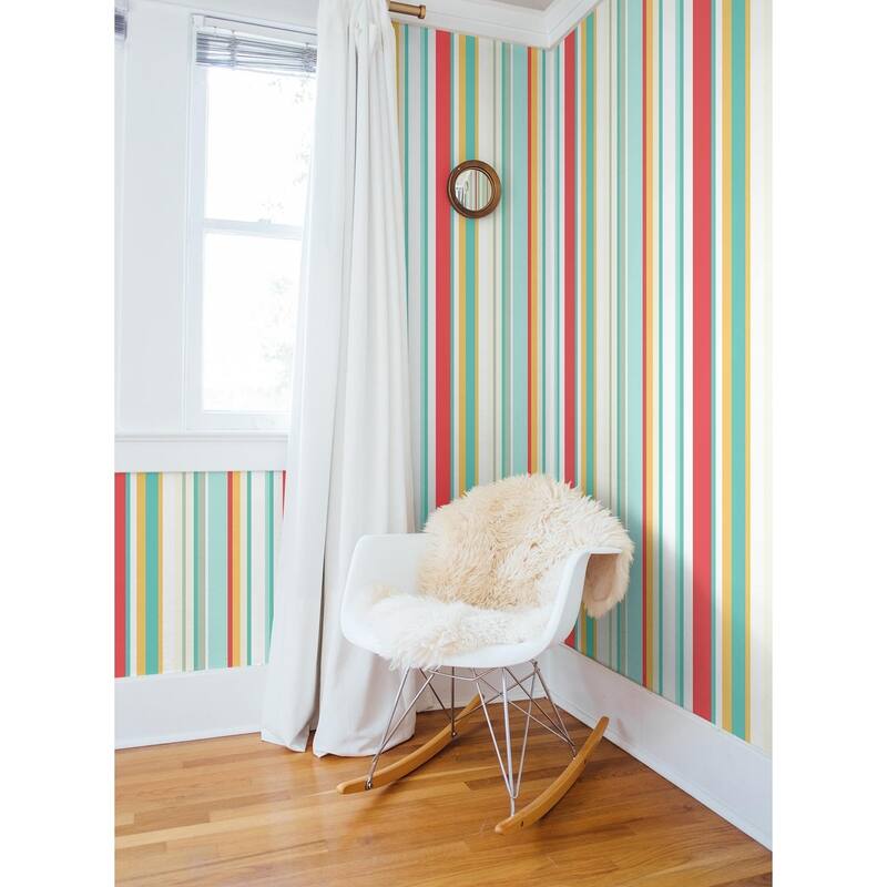 Seabrook Designs Walk the Line Unpasted Wallpaper
