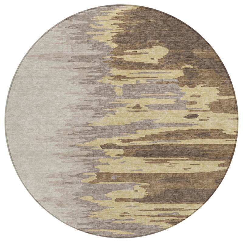 HomeRoots Abstract Transitional Rectangle Outdoor Rug