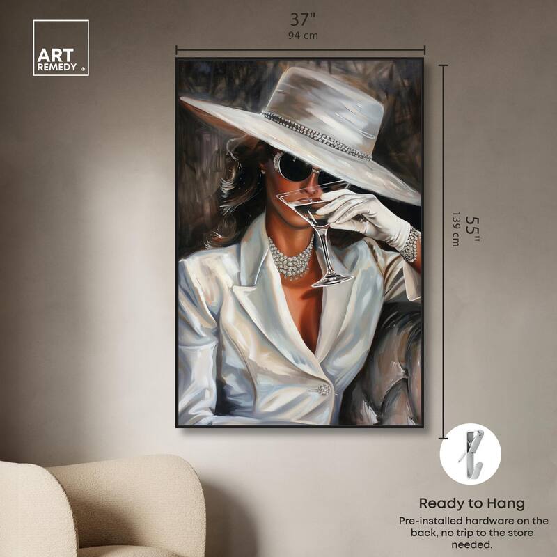 Time for a Martini Canvas by Art Remedy