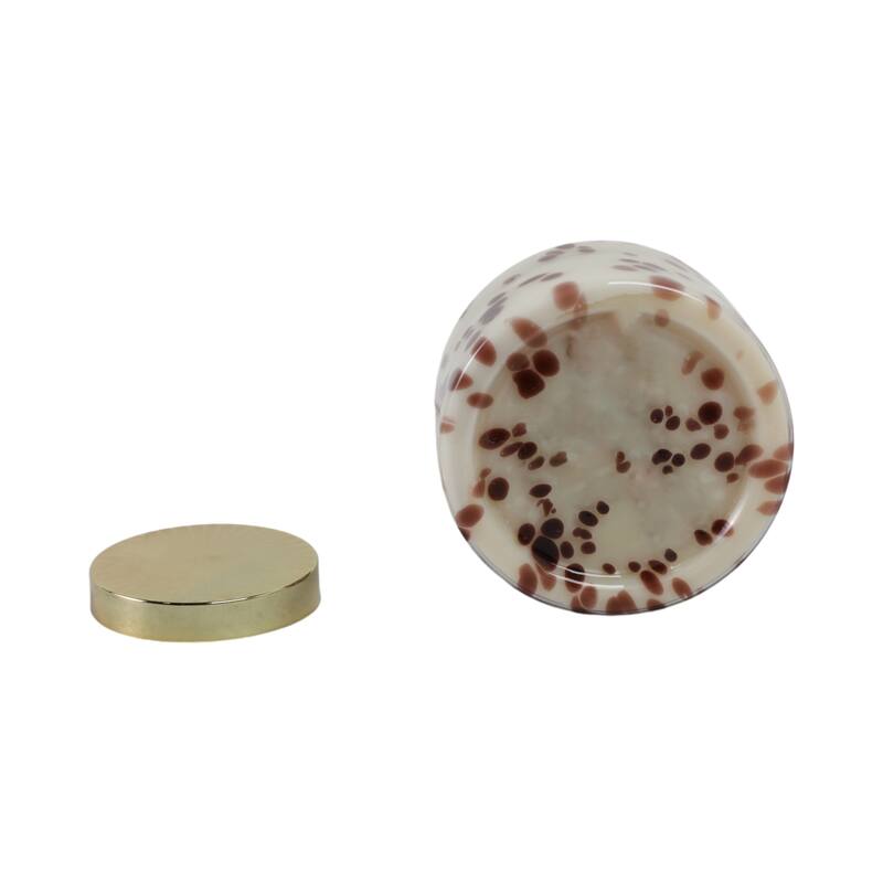 Glass Wax Decorative Candle Jar with Metal Lid Contemporary Accent - 7" x 7" x 6"