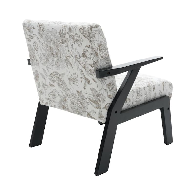 Upholstered Accent Chair, Lounge Arm Chair with Solid Wood Frame