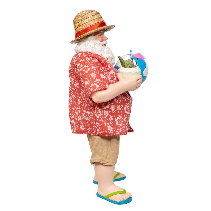 Kurt Adler 10.5-Inch Fabriche Palm Beach Santa