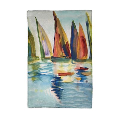 Multi Color Sails Kitchen Towel - 16x25