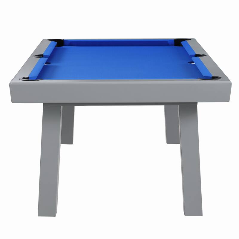 Laguna Indoor/Outdoor 7ft Slate Pool Table with Dining Top & Accessories, Cement Finish
