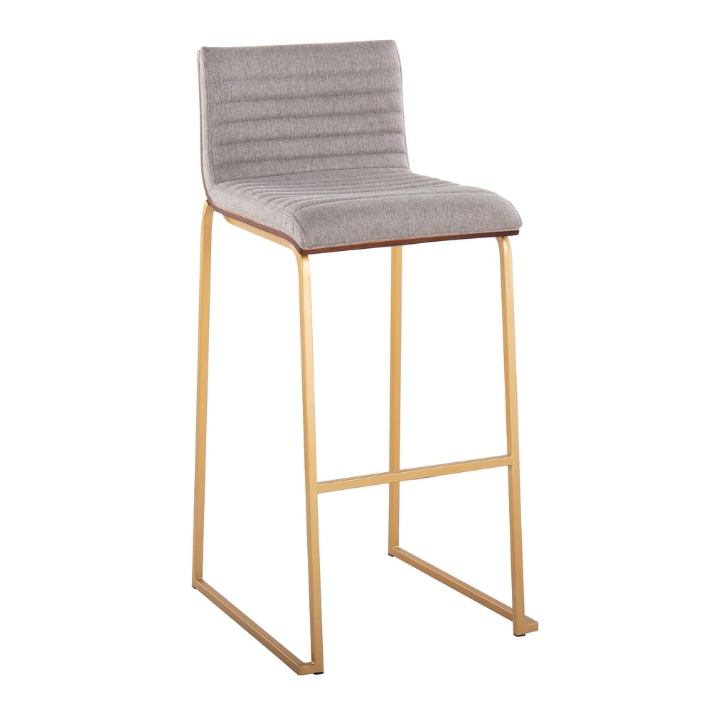 Silver Orchid Magda 30" Fixed-Height Upholstered Bar Stool (Set of 2)