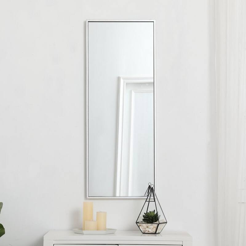 Elegant Lighting Eternity 36" x 14" Rectangular Beveled Metal Framed