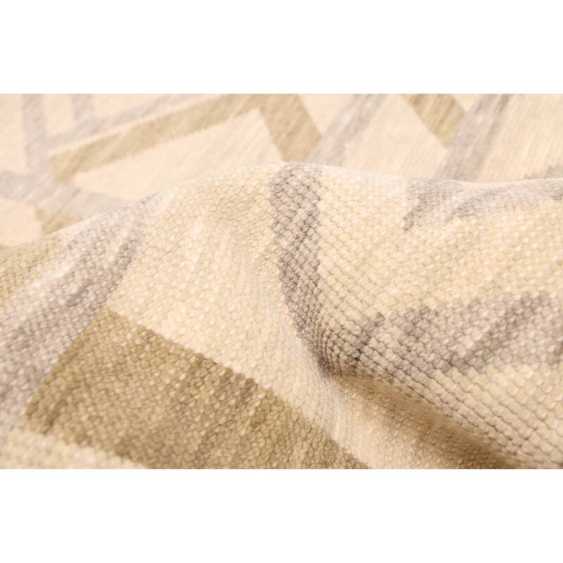 ECARPETGALLERY Hand-knotted Pak Finest Marrakesh Light Khaki Wool Rug - 7'11 x 9'11