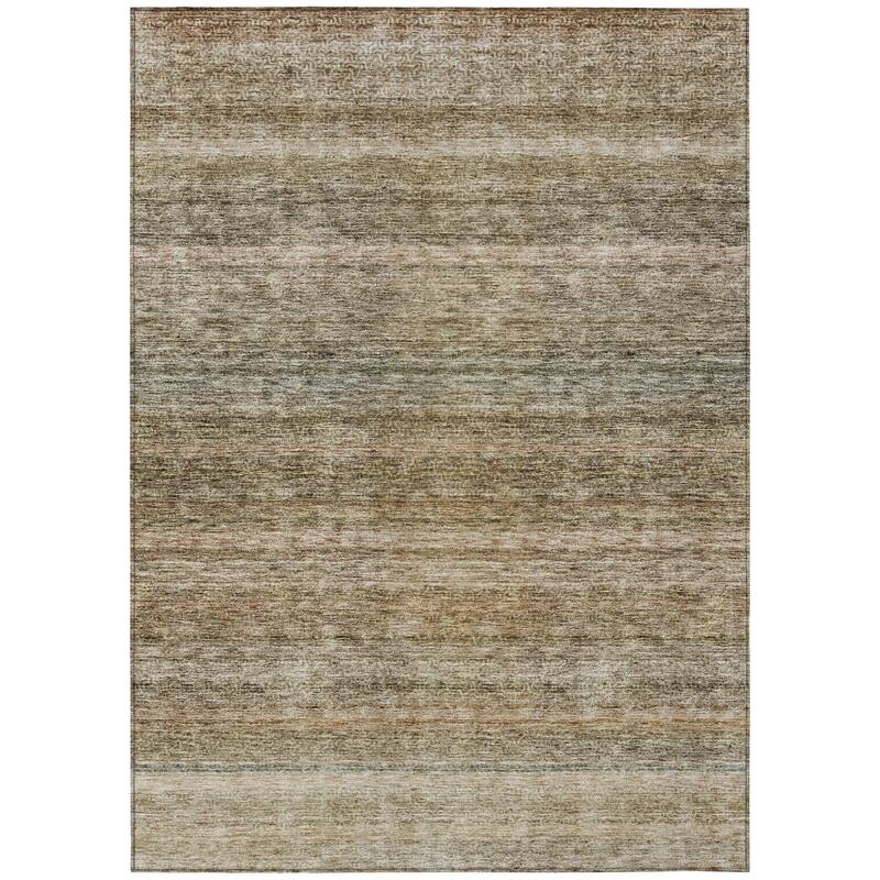 HomeRoots Striped Transitional Rectangle Outdoor Rug