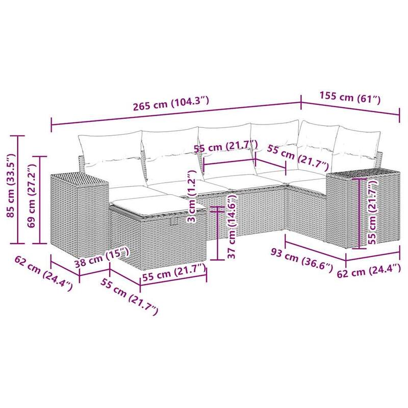 vidaXL Garden Sofa Set