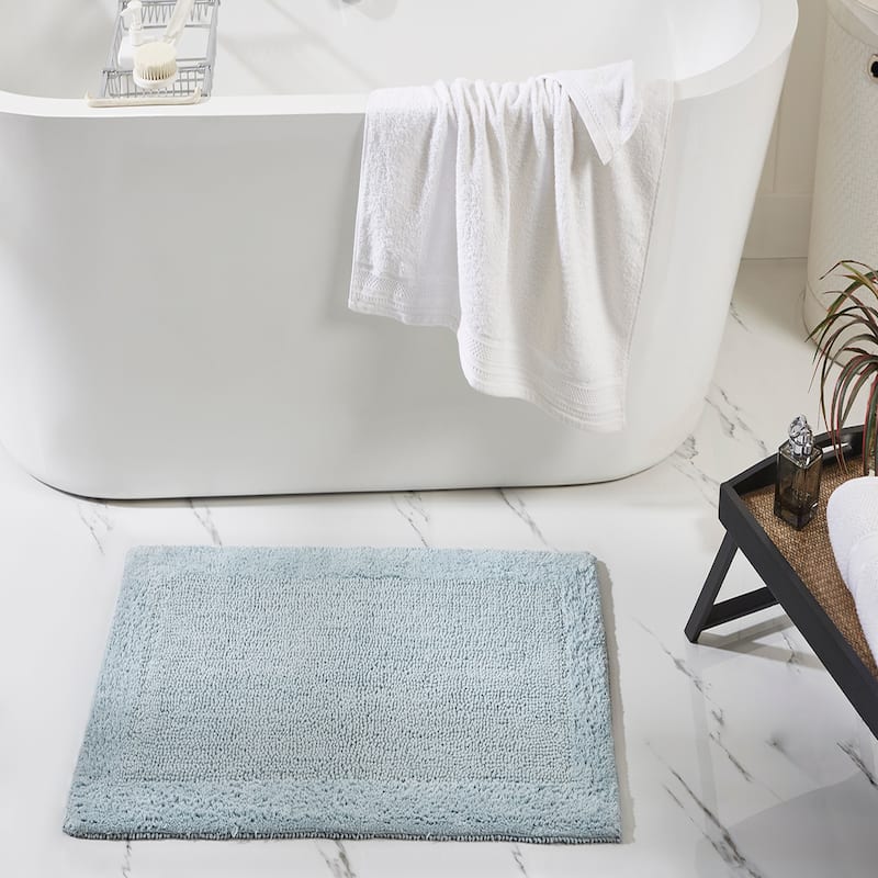 Better Trends Bath Rugs Set 100% Cotton Tufted Soft Water Absorbent Bathroom Rug for Shower, Sink Bath Mats Edge Collection