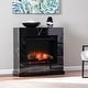 preview thumbnail 36 of 43, Dejon Contemporary White Stone Electric Fireplace