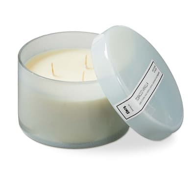 Tobacco Vanilla Scented Candle with Lid - 14.4oz Jar, 16hr Burn Time, Light Blue, Perfect for Everyday Use