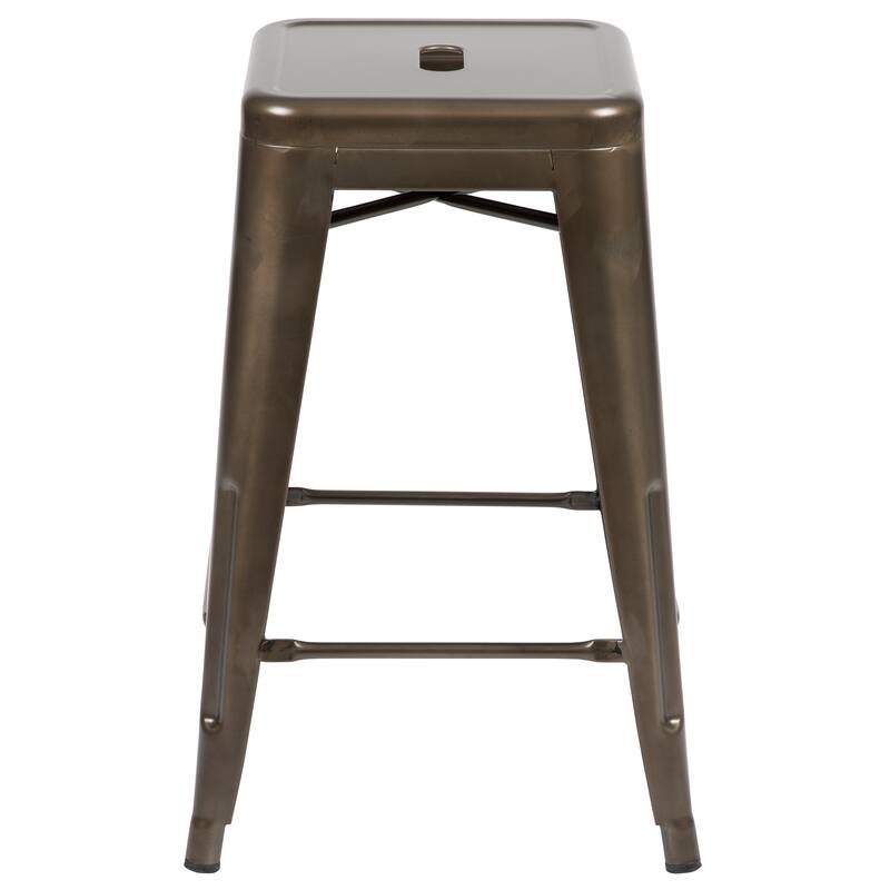 Industrial Metal Bar Stool (Set of 4)