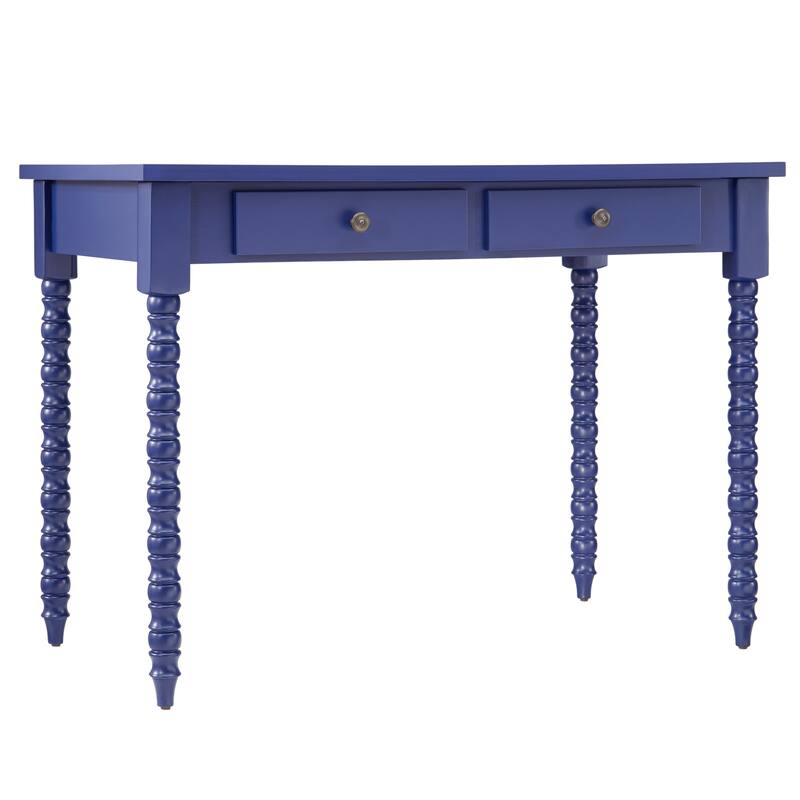 Lyndale 2-Drawer Helix Legs Office Desk by iNSPIRE Q Bold - Twilight Blue