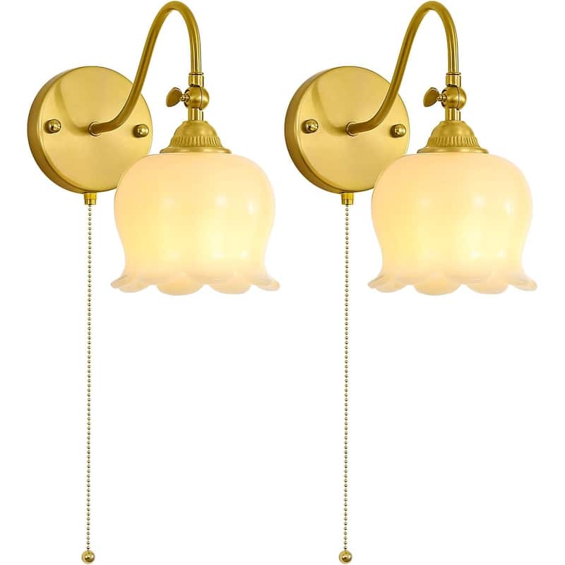Set of two bathroom light white bedroom light resin wall light