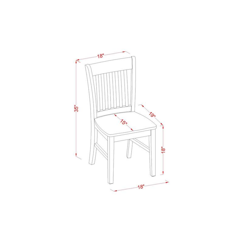 HomeStock 5-Piece Linen White Finish Solid Wood Top Dining table with 4 Chairs with Slat Back