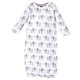 preview thumbnail 2 of 3, Hudson Baby Cotton Gowns, Gray Elephant, Preemie-Newborn