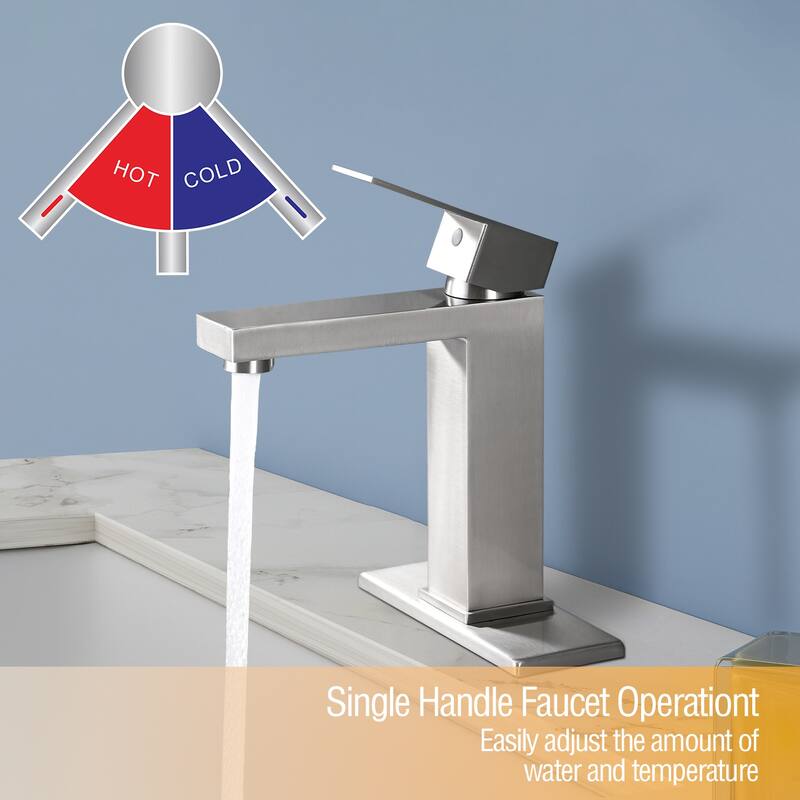 Topcraft Single Handle Bathroom Faucet with Pop-Up Drainer