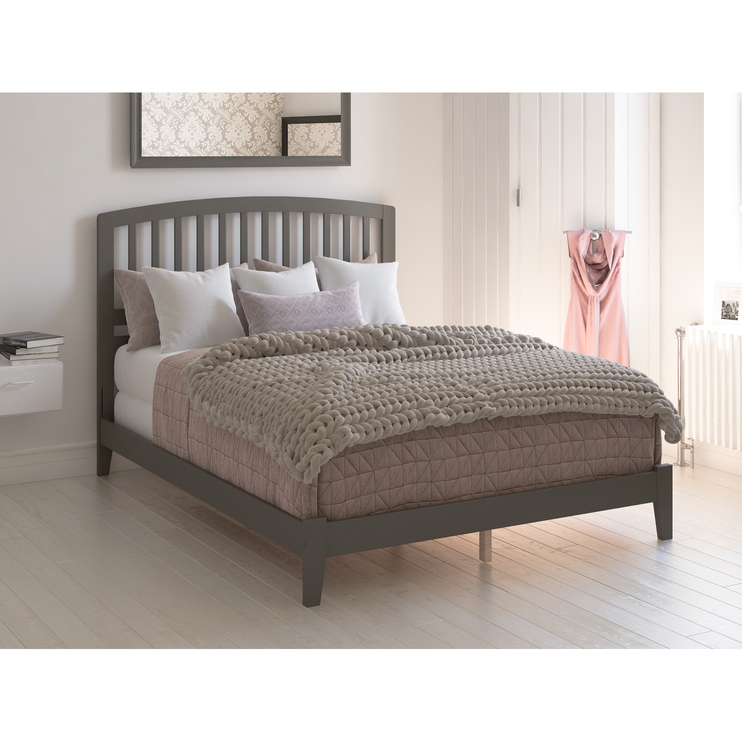 Richmond King Foundation Bed Frame in Grey