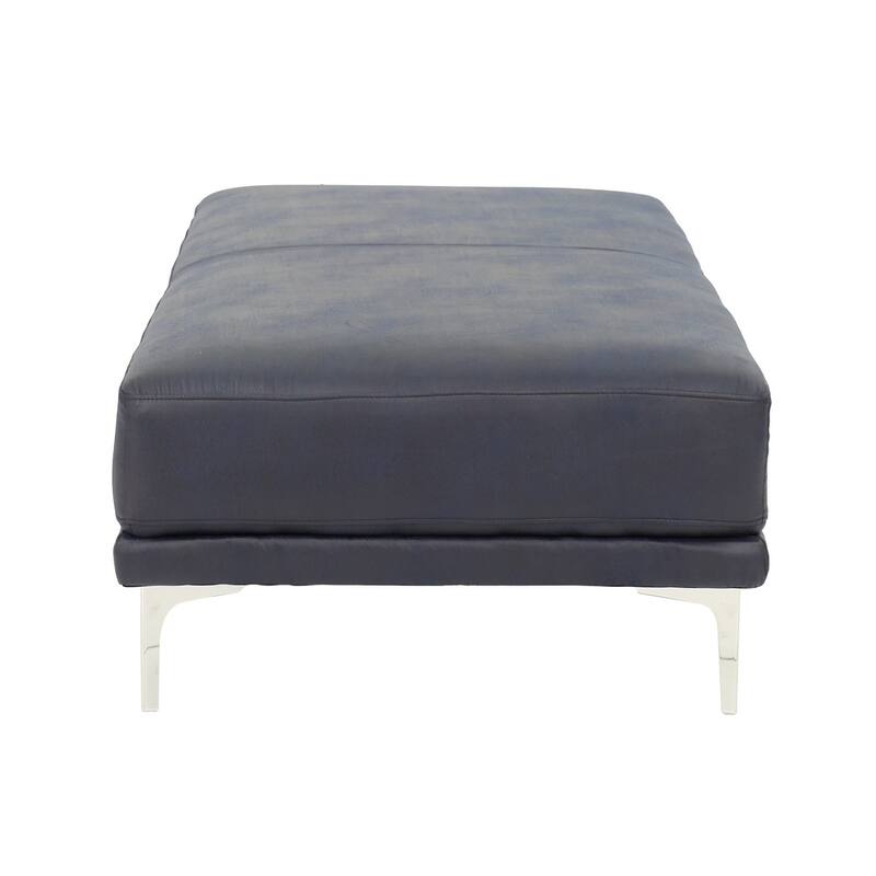 Poundex Large Faux Leather Ottoman