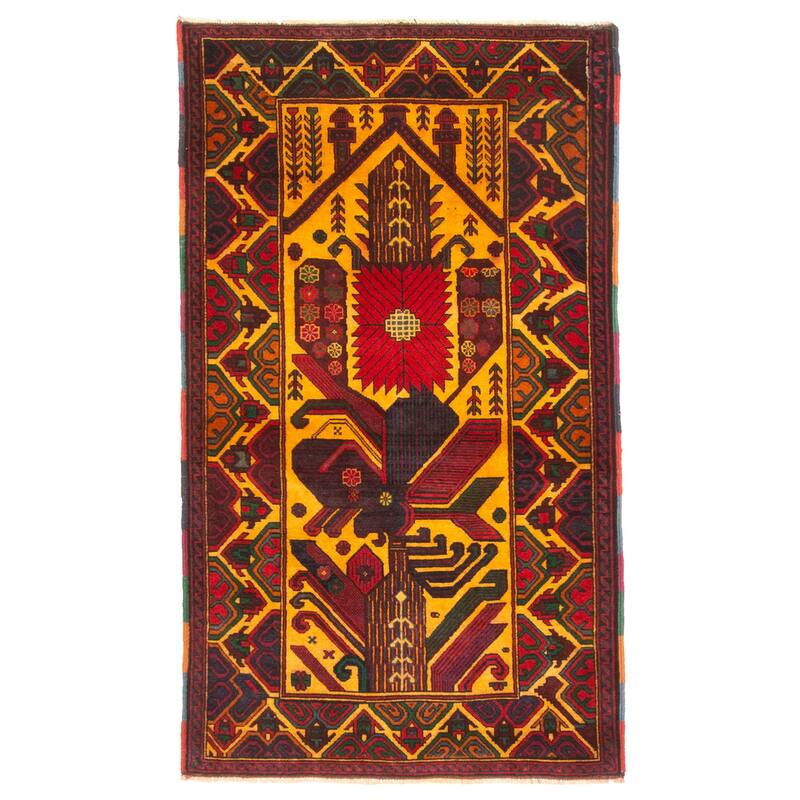 ECARPETGALLERY Hand-knotted Teimani Light Brown Wool Rug - 2'9 x 4'9