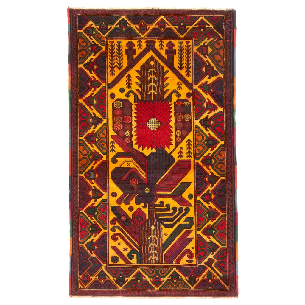 ECARPETGALLERY Hand-knotted Teimani Light Brown Wool Rug - 2'9 x 4'9