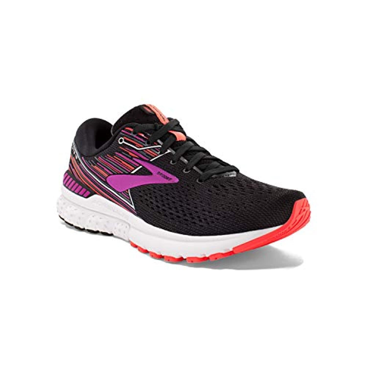brooks adrenaline gts 19 black purple coral