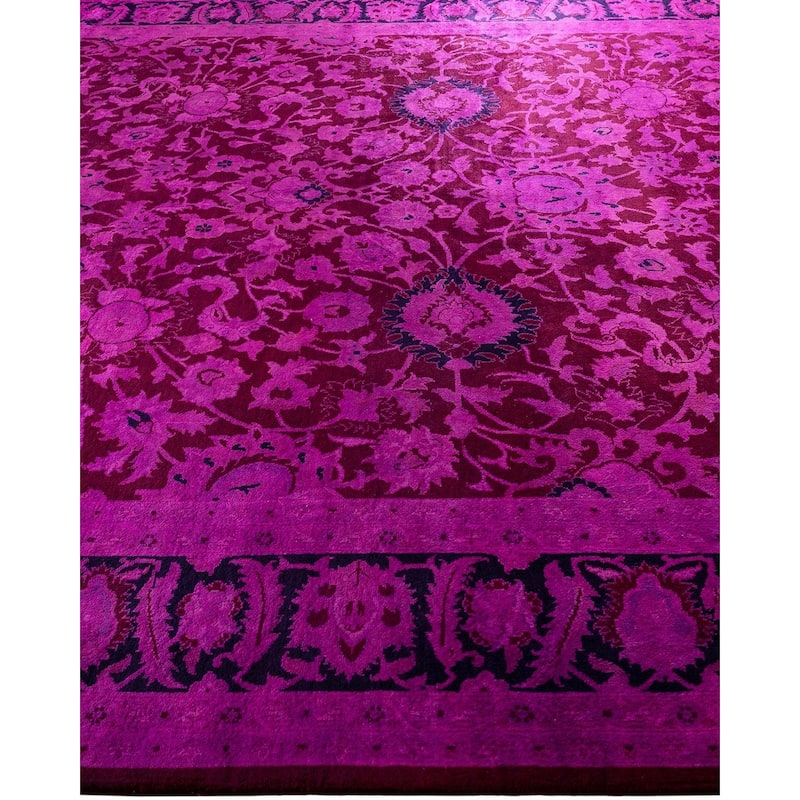 Fine Vibrance One-of-a-Kind Hand-Knotted Area Rug - Pink, 8' 0" x 10' 4" - 8' 0" x 10' 4"