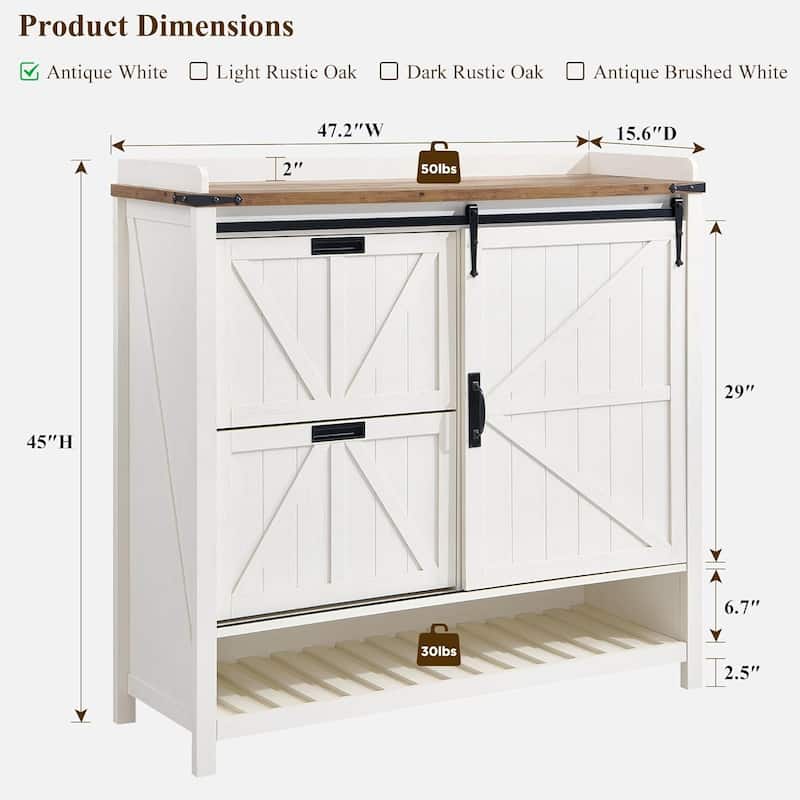 Farmhouse Shoe Storage Cabinet, Shoe Organizer, Shoe Rack Cabinet