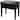 Button Surface Cushion Straight Leg Adjustable Piano Stool Black
