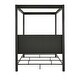 preview thumbnail 9 of 9, Monson Black Finish Metal Canopy Queen Bed by iNSPIRE Q Modern