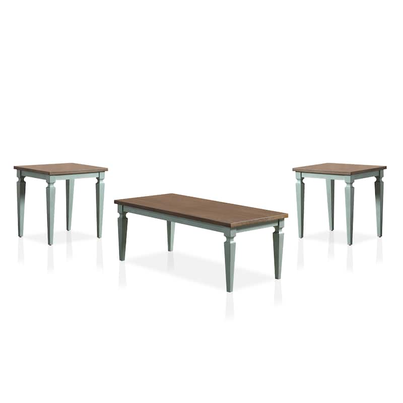 Nomara French Country 48-inch Solid Wood 3-Piece Coffee Table Set by Furniture of America