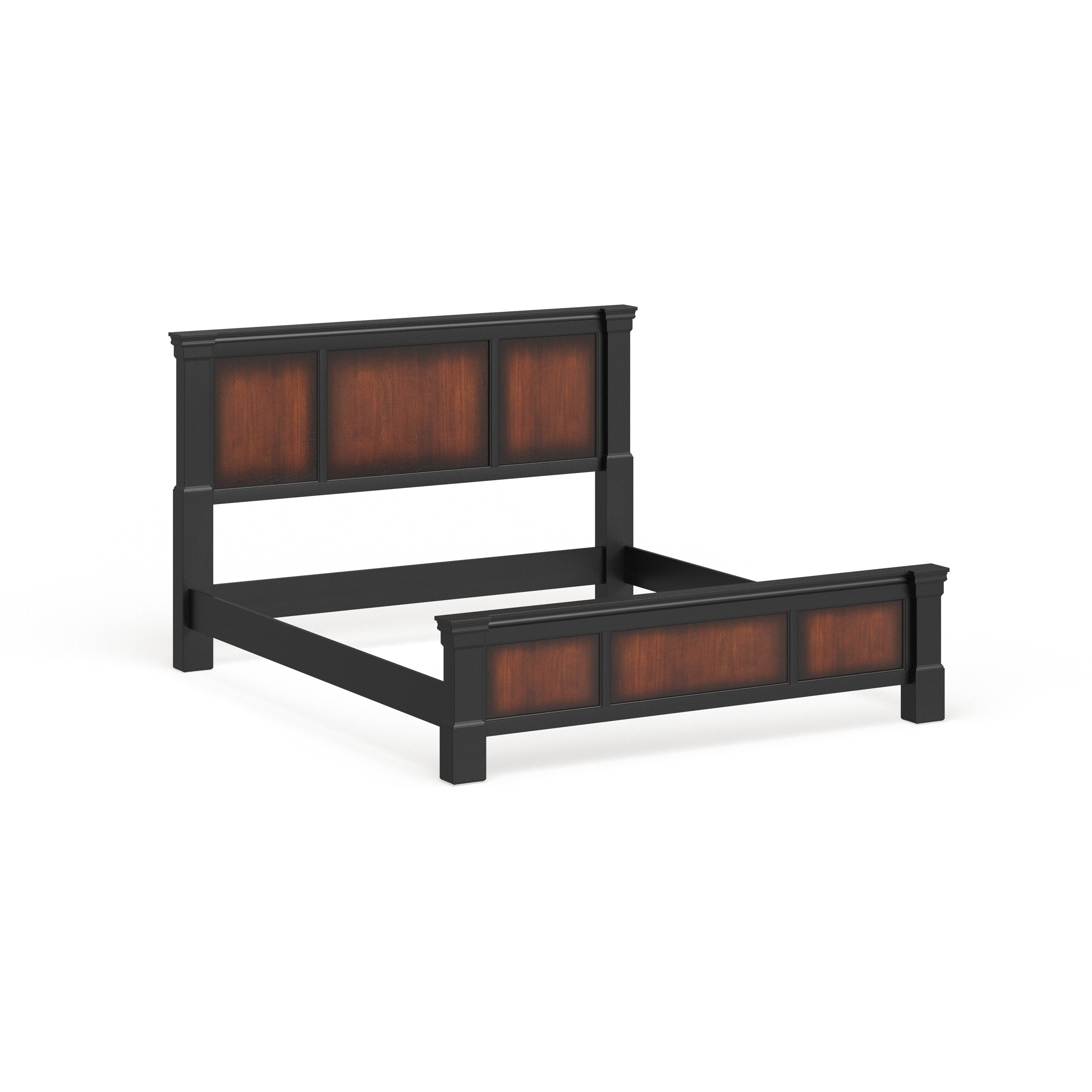 Shop The Aspen Collection Rustic Cherry Black King Bed By Home Styles Overstock 20882303
