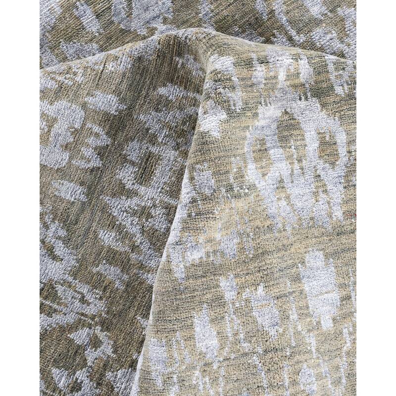 Ikat One-of-a-Kind Handmade Area Rug - Ivory, 8' 0" x 10' 0" - 8' 0" x 10' 0"