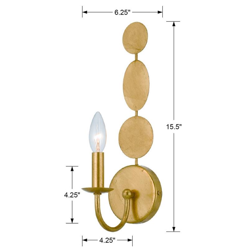 Crystorama Lighting Group Layla Single Light 15-1/2" High Wall Sconce