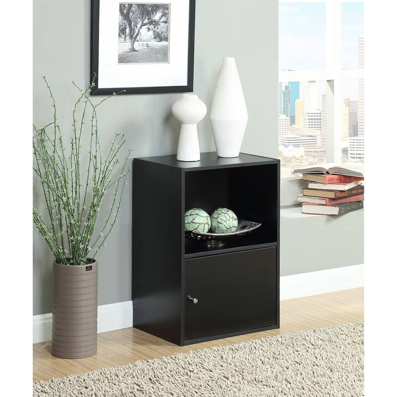 Convenience Concepts Xtra Storage 1 Door Cabinet with Shelf - Black