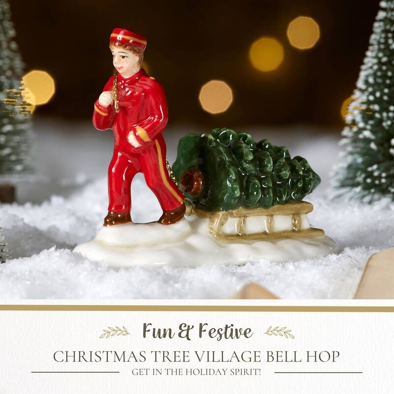 Spode Christmas Tree Village Bell Hop - 3.5" L
