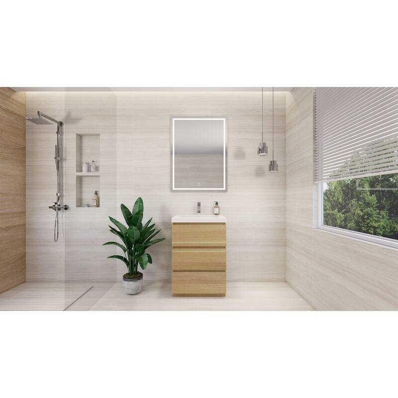 Aron 24'' Freestanding Vanity with Reinforced Acrylic Sink