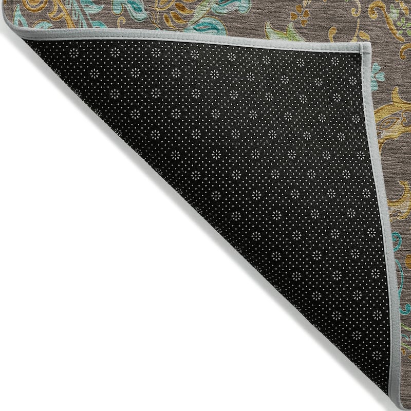 Machine Washable Indoor/ Outdoor Paisley Chantille Rug