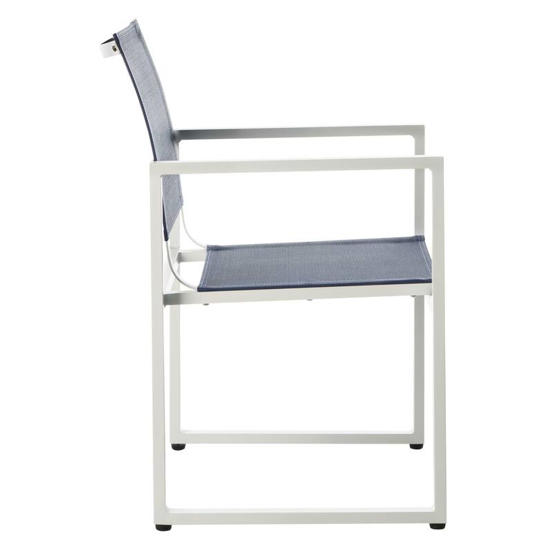 SAFAVIEH Outdoor Aiyana Stackable Chair (Set of 2) - 22" W x 22.8" D x 33" H - 22W x 33D x 23H