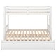 preview thumbnail 12 of 24, Twin over Pull-out Bunk Bed with Trundle, 4-in-1 Space-Saving Design, 14.2'' Safety Guardrails, Adjustable Ladder, White