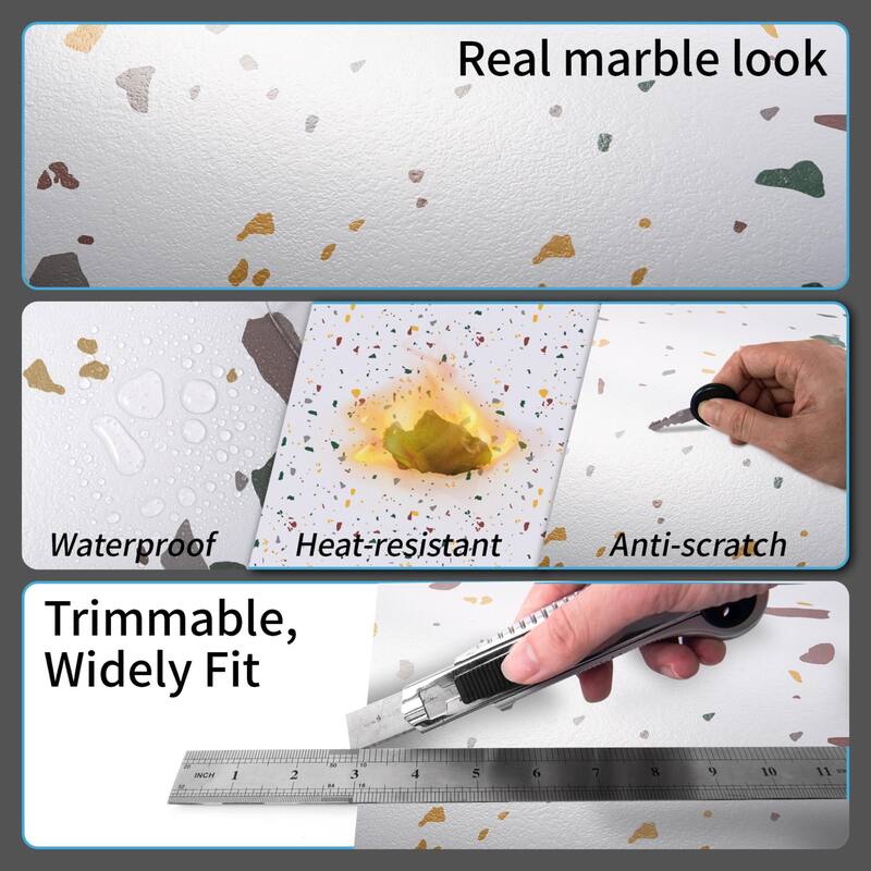 Art3d 12"x12" Self-adhesive Vinyl Flooring, 30 Pieces per Box Total Cover 30 Sq.Ft.