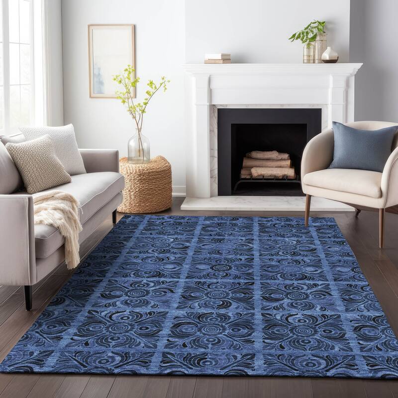 Machine Washable Indoor/ Outdoor Chantille Mosic Rug