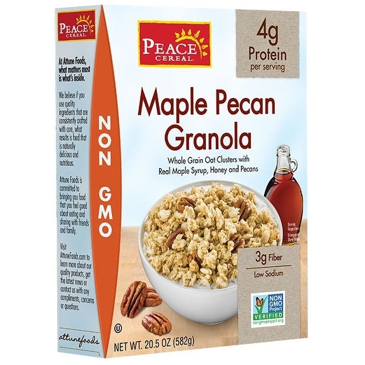 Peace Cereals Granola - Maple Pecan - Case of 6 - 11 oz.