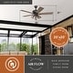 preview thumbnail 3 of 9, Clybourn 52 in. Bronze Ceiling Fan with Reversible Driftwood-Dark Maple Blades, 3-Light LED Wire Caged Light Kit and Pull Chain