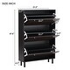 Adjustable Panel Shoe Rack, Slits Design Panels Slim Shoe Cabinet with ...